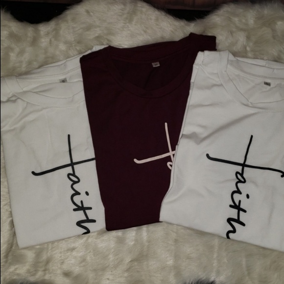 Faith Logo Tee last one color white - Picture 3 of 6